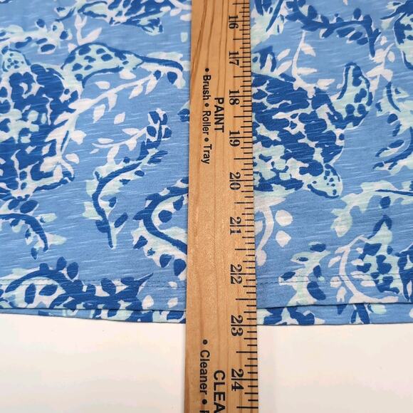 Lilly Pulitzer Dev Knit Top Size XS Blue Turtle Peri Turtley Awesome NEW NWT - Picture 13 of 14